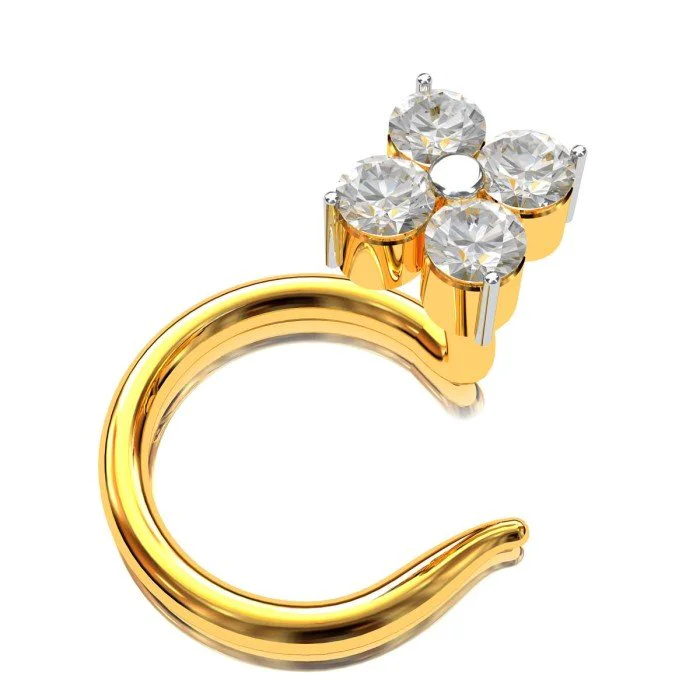 American diamond gold nose clearance pin price