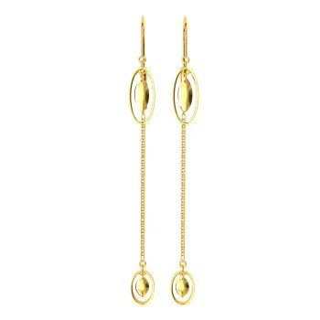 Buy Modern Sui Dhaga Earrings Gold & American Diamond Online for Young Lady  | 49jewels