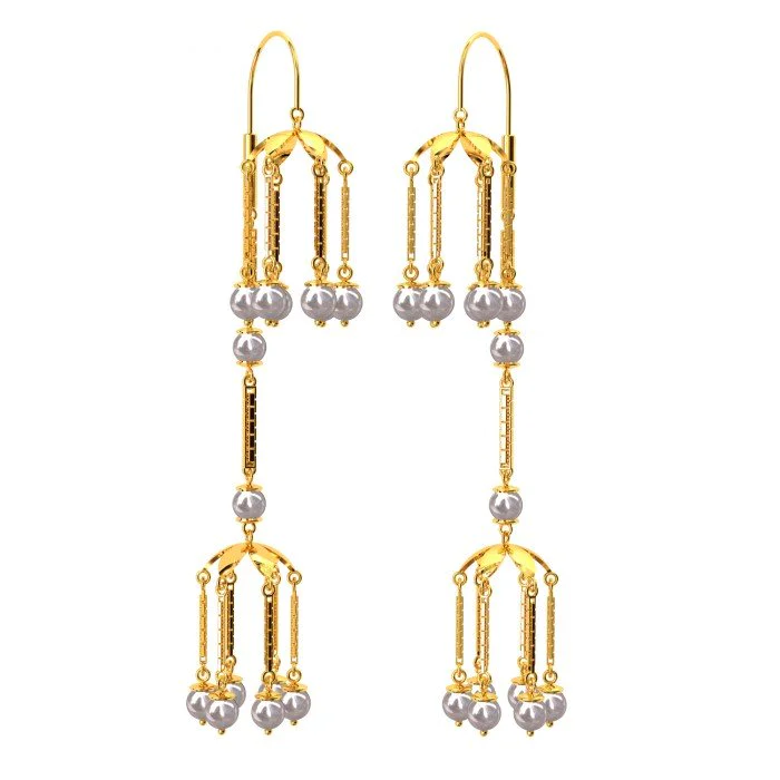 Star Chandbali Earrings - Shri Krishna Pearls