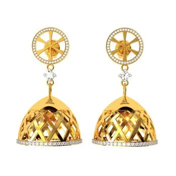 Dipta Beautiful Jhumka Style Earrings - Trink Wink Jewels