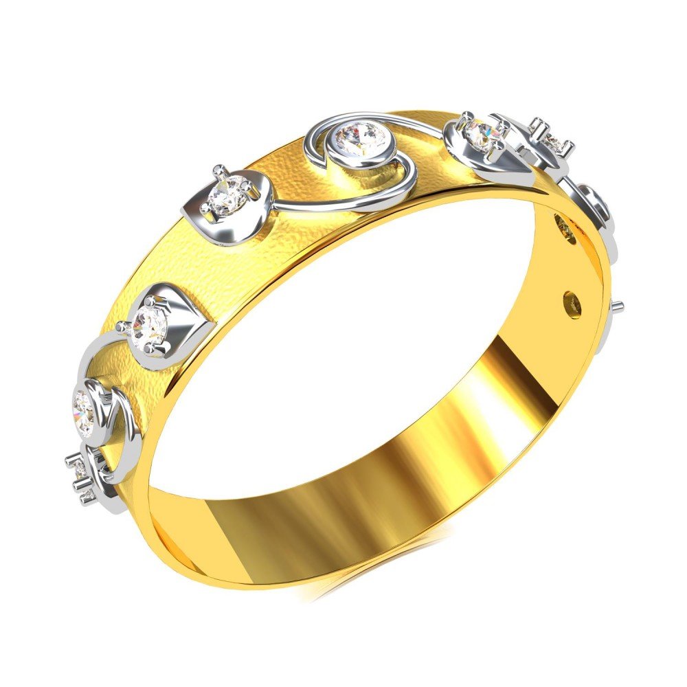 Designer Gold Rings For Women - Gold American Diamond Rings - 49jewels.com