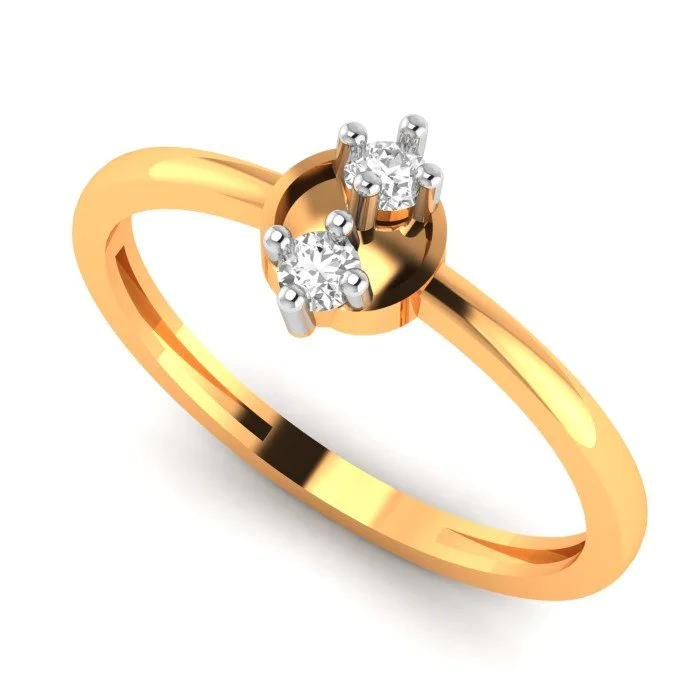 Two Stone Ring for Women - Pear Shape Citrine Bypass Ring with Diamond  (1.75 CT), 925 Sterling Silver, US 6.50 - Walmart.com