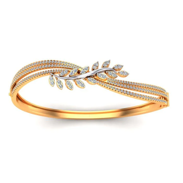 Gold & American Diamond Wedding Bracelet - 49jewels.com