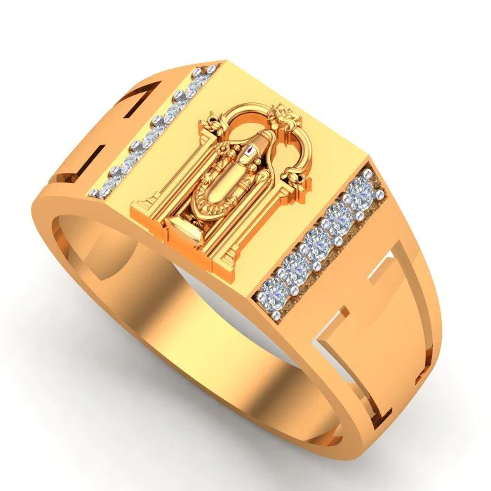 Buy Venkateswara Gold Ring Online | Venkateswara Swamy Gold Rings For Gents  | Gold Ring Online Shopping | Dishis Designer Jewellery