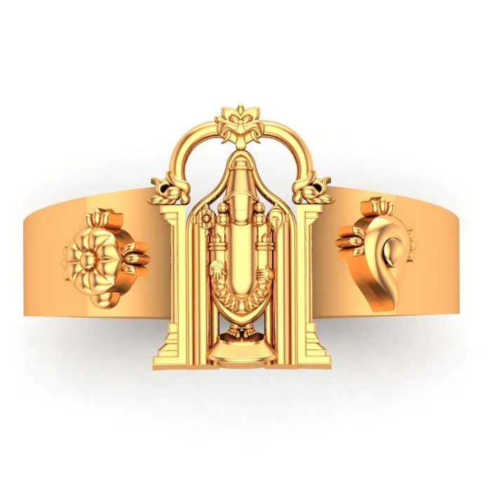 Tirupati Balaji Ring(तिरुपति बालाजी रिंग) In Brass- Size Adjustable -  Jyotishshop