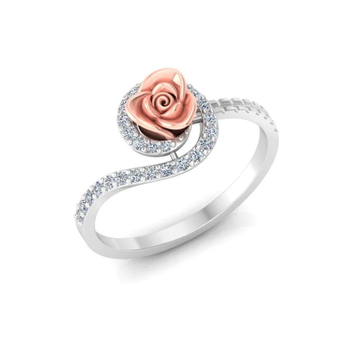 Rose hot sale flower ring