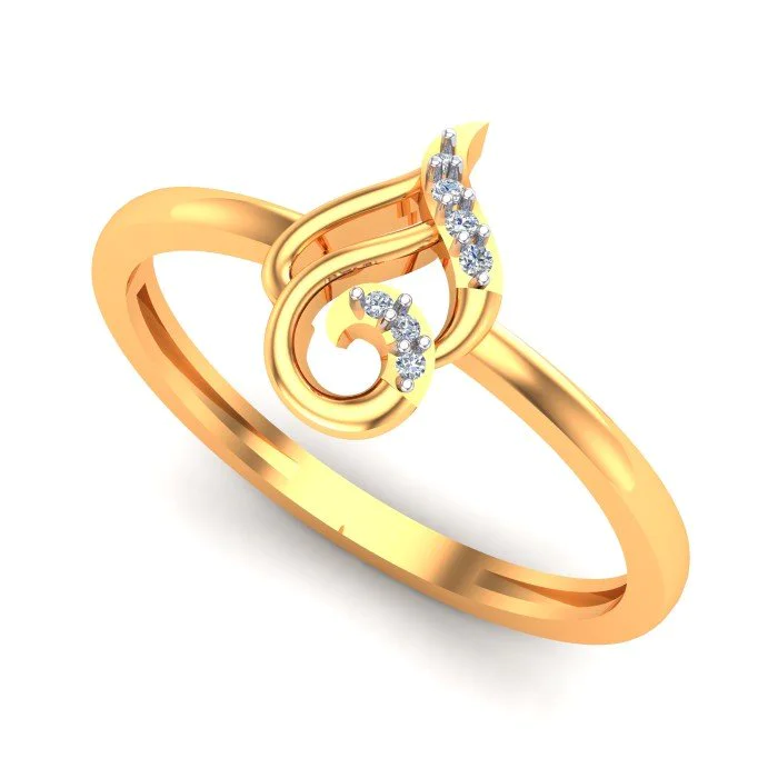 Kanak Jewels Valentine Ring letter 