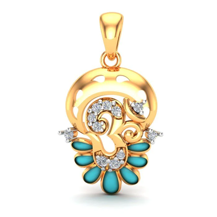 Om deals pendant gold